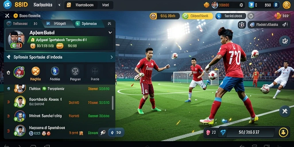 Tampilan permainan Sportsbook dari 88ID yang menarik dan interaktif.