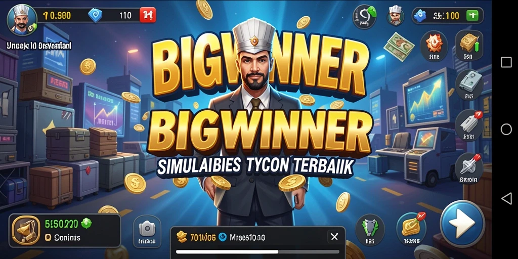 Tangkapan layar gameplay BIGWINNER dengan tampilan bisnis yang menarik.
