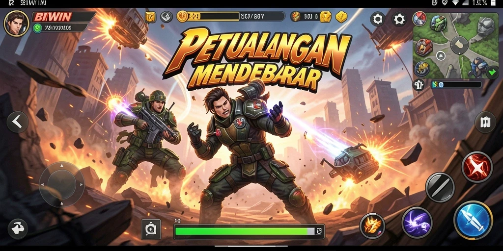 Tampilan gameplay seru dan mendebarkan di BIWIN.