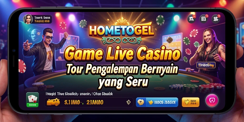 Tampilan gameplay Live Casino HOMETOGEL yang memukau dan interaktif.