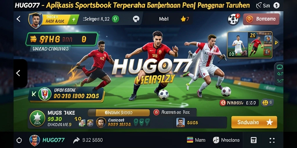 Screenshot utama HUGO77 menampilkan momen seru dalam taruhan Sportsbook.