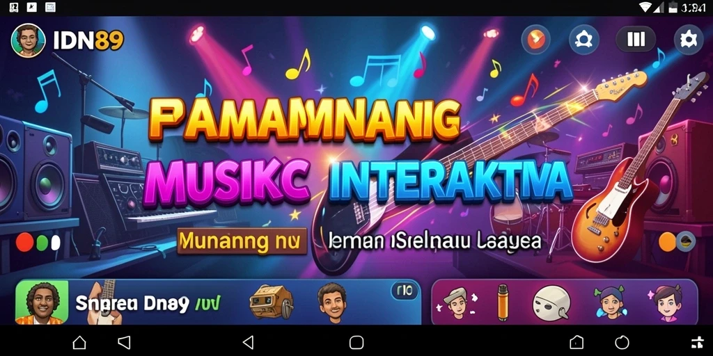 Tampilan gameplay IDN89 yang intens dan interaktif dalam permainan musik.