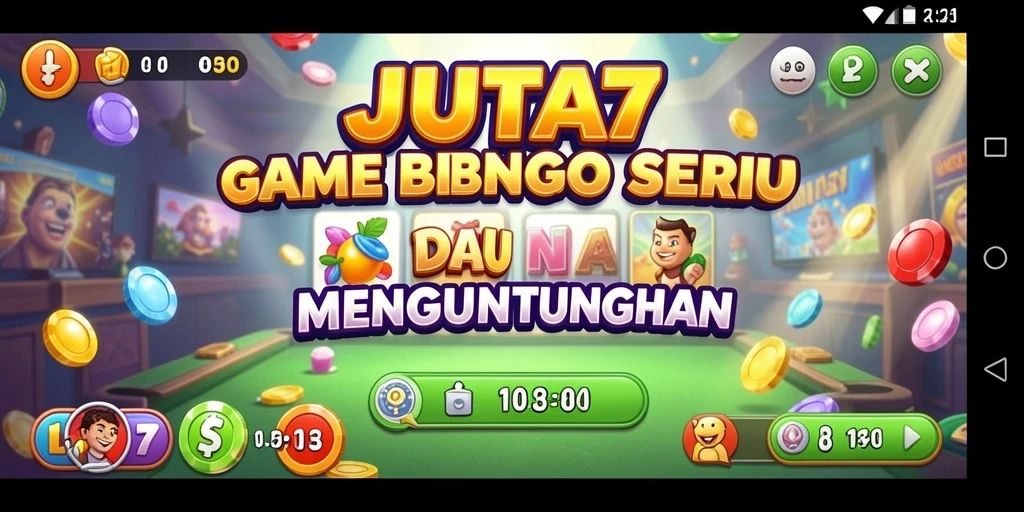 Tampilan gameplay Bingo yang seru dalam JUTA7 dengan suasana kompetitif.