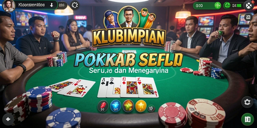 Screenshot gameplay menarik dari KLUBIMPIAN yang menampilkan aksi Poker.