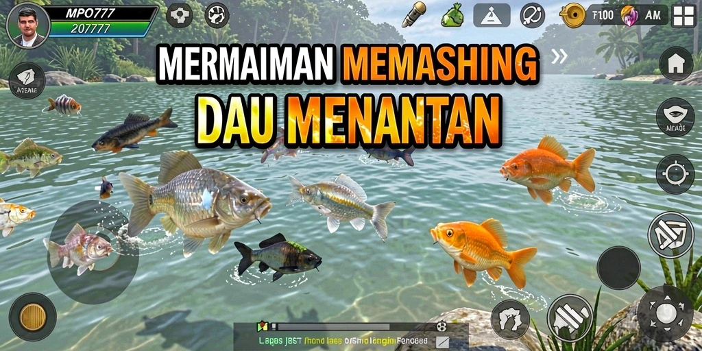 Gameplay seru memancing di MPO777 dengan suasana alam yang menakjubkan.