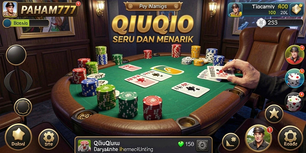 Tampilan gameplay seru dari PAHAM777 saat bermain QiuQiu.