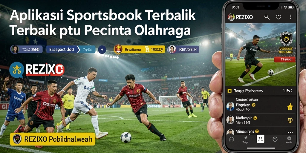 Tampilan antarmuka REZIXO yang menarik dengan fitur taruhan olahraga.