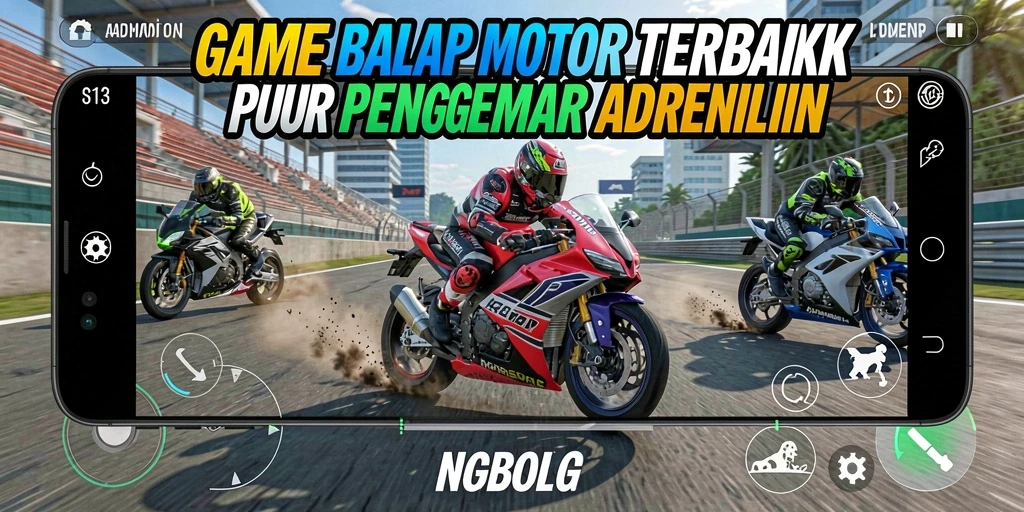Screenshot S13 menampilkan aksi balap motor yang mendebarkan dan grafis yang menakjubkan.