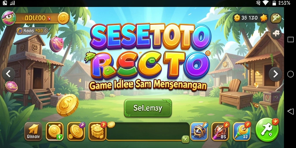 Tampilan gameplay SESETOTO yang menarik dengan fitur Idle.