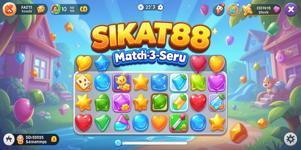 Tampilan gameplay SIKAT88 yang penuh warna dan menyenangkan.
