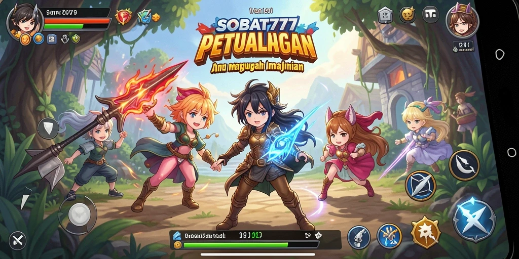 Tampilan gameplay menarik dari SOBAT777 di dunia Anime.