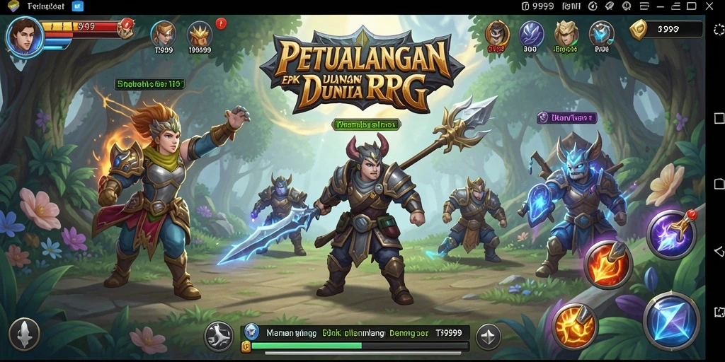 Tampilan screenshot T9999 menunjukkan keseruan gameplay RPG yang mendebarkan.