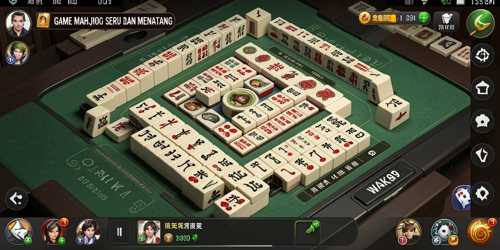 Screenshot gameplay WAK89 yang menampilkan tantangan Mahjong yang menarik.