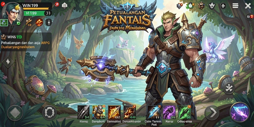 Tangkapan layar menunjukkan aksi seru dalam <strong>WIN199</strong> dengan pertarungan intens di dunia ARPG.