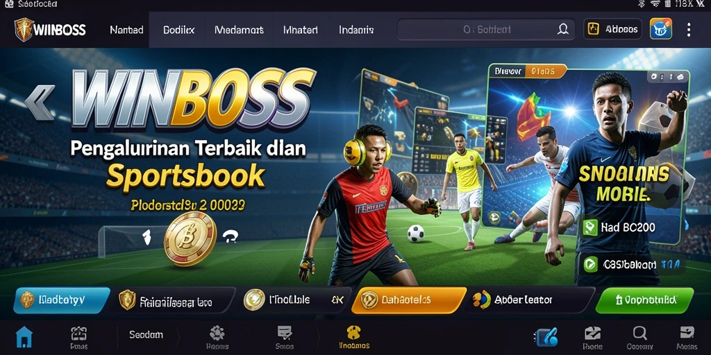 Tampilan aplikasi WINBOSS dengan fitur taruhan olahraga yang menarik.