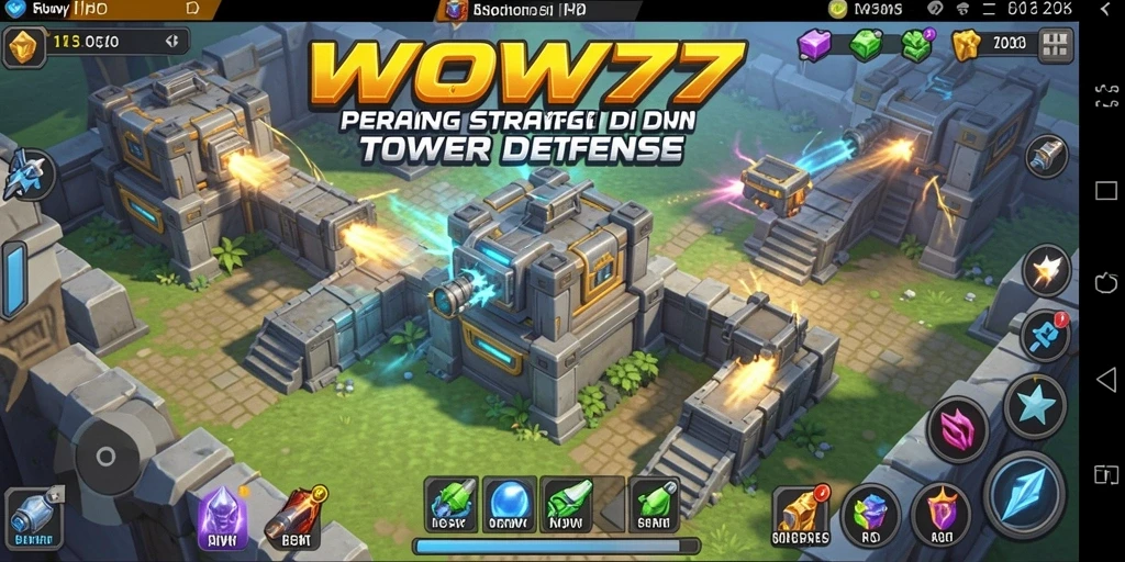 Tampilan gameplay WOW77 yang seru dalam bertahan dari serangan monster.